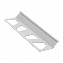 Schluter FINEC-MBW White Colour Coated Aluminium Slim Angle Edge Tile Trim 2.5m